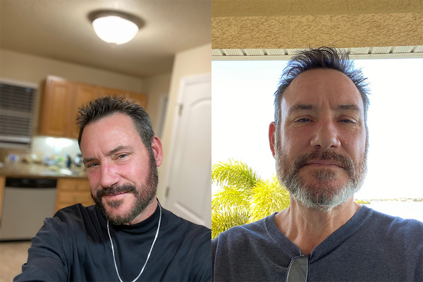 Natural dark brown beard dye from henna