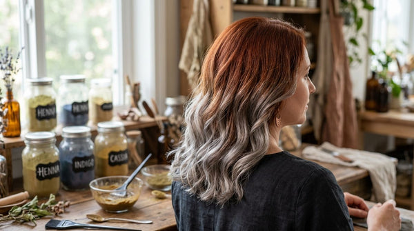 How to blend henna colors for a custom two-tone ombre gray look