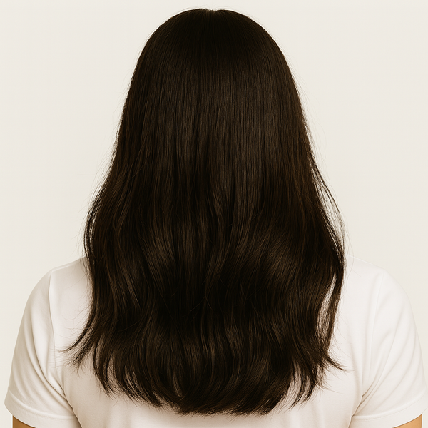Dark brown henna hair dye from earth dye