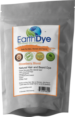 strawberry blond henna hair dye from earthdye